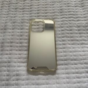 Mirror Phone Case Clear Bumper Triple Camera Cutout Fits iPhone (Model Unknown)